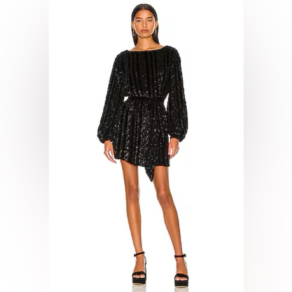 Retrofete Grace sequin black dress size XS